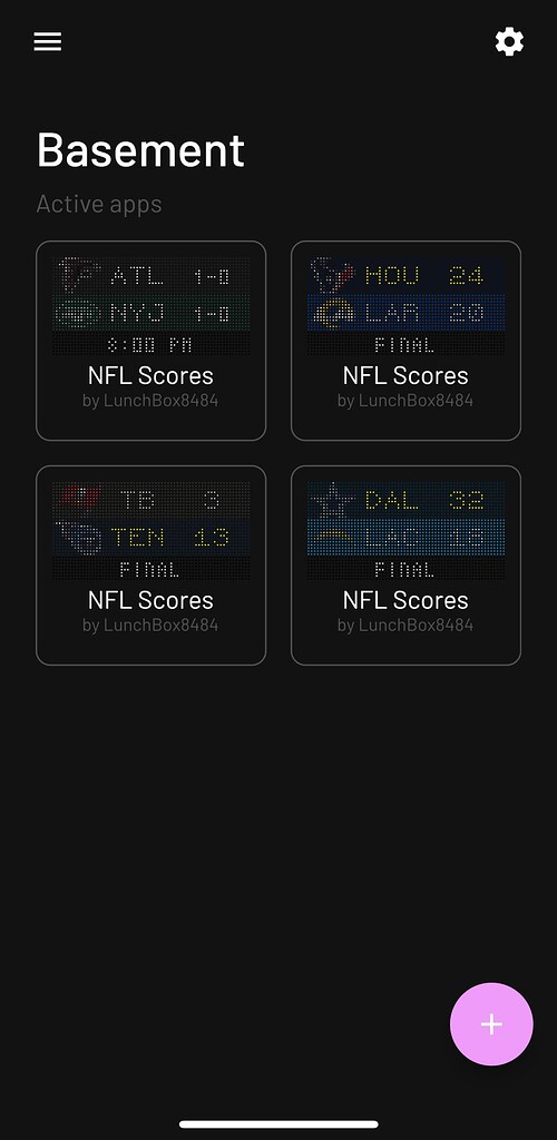 NFL / MLB / NHL / NBA / MLS / NCAAF Scores Apps - General Discussion -  Tidbyt